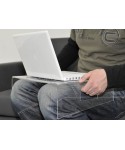 White acrylic Mac and laptop stand.