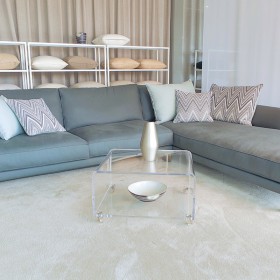 Transparent Acrylic Width cm 50 coffee table magazine holder.