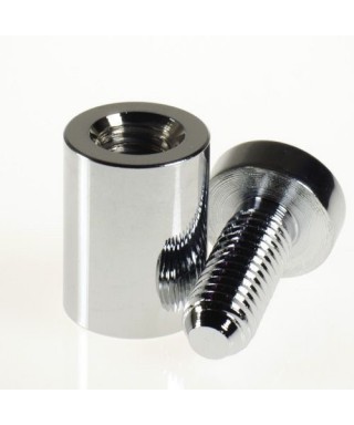 Stainless spacers for plates, signs, frames and panels