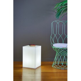 Tavolino luminoso in plexiglass