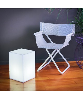 Tavolino luminoso in plexiglass