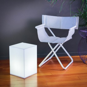 Tavolino luminoso in plexiglass