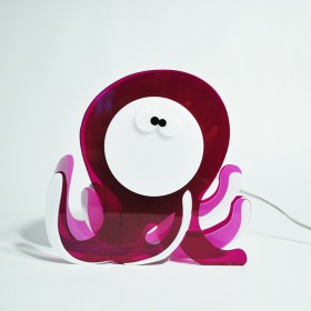 Lampada Octopus per bambini in plexiglass colorato