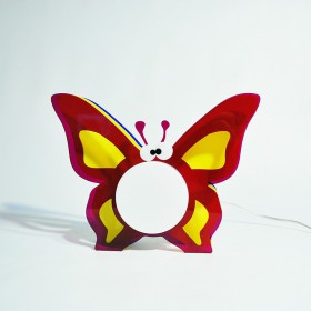 Lampada Butterfly per bambini in plexiglass colorato