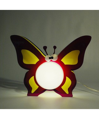 Lampada Butterfly per bambini in plexiglass colorato