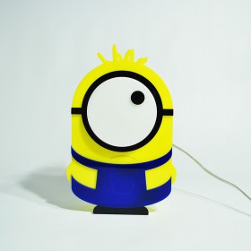 Lampada Minion per bambini in plexiglass colorato