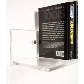 Shelf cm L 45 in high thickness transparent acrylic for books