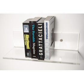 Shelf cm L 45 in high thickness transparent acrylic for books