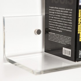 Estantería cm L60 metacrilato transparente de alto espesor para libros
