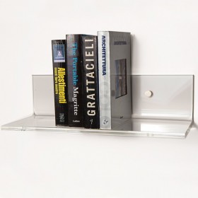 Estantería cm L60 metacrilato transparente de alto espesor para libros