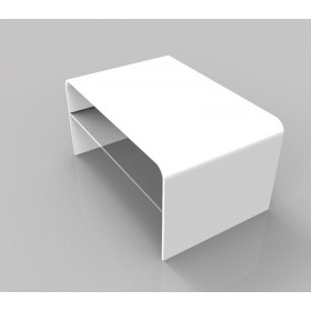 Tavolino bianco con ripiano da salotto 75x50 h:40