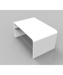Tavolino bianco con ripiano da salotto 75x50 h:40