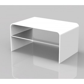 Tavolino bianco con ripiano da salotto 75x50 h:40