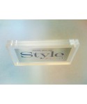 Placa de 5 mm oval de metacrilato transparente 4 espaciadores.