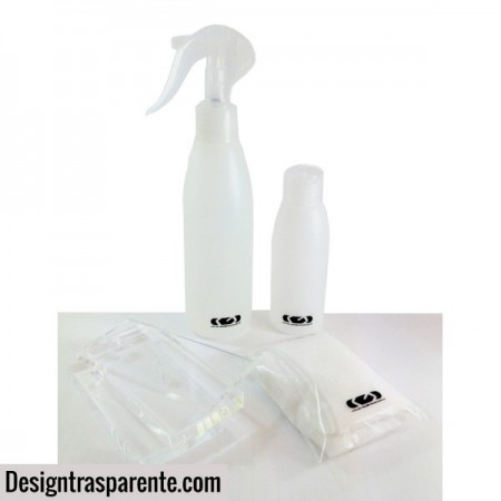 Cleaning and maintenance products kit for your acrylic objects.
